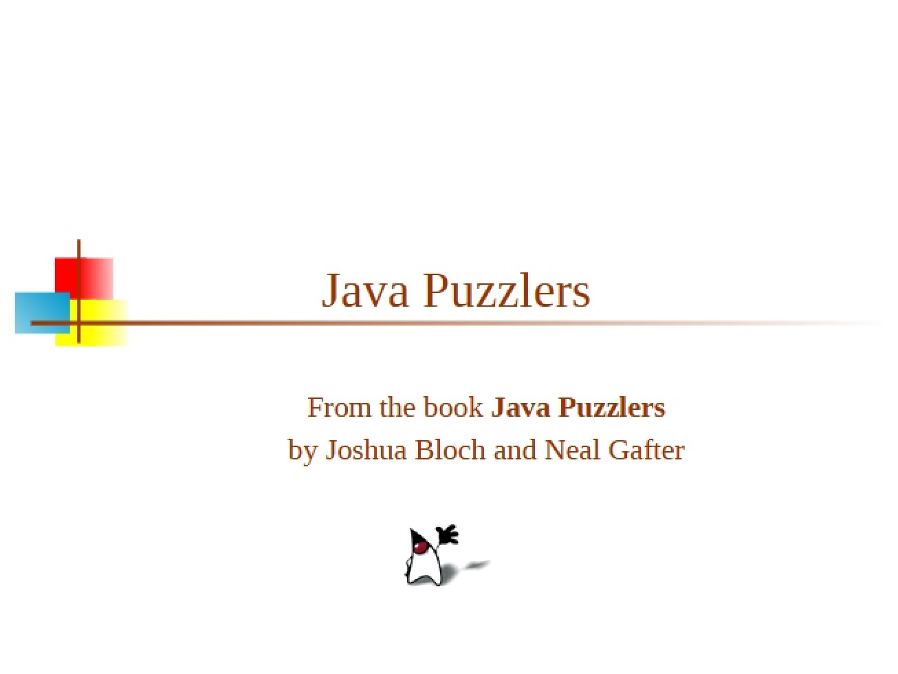 Puzzles in Java