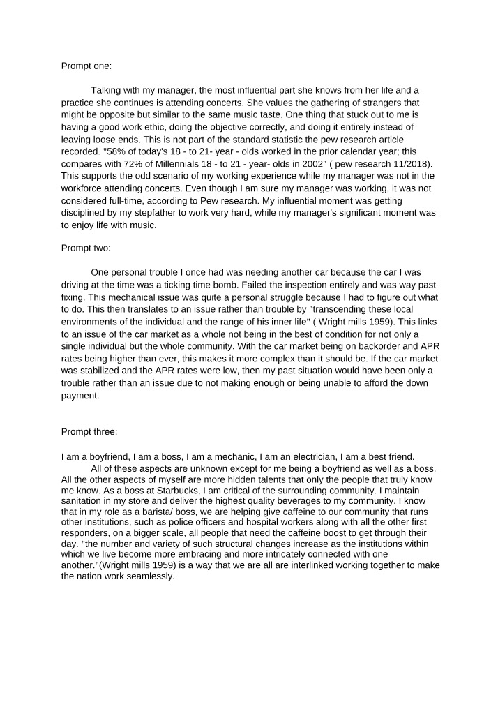 Response to Module One Topic