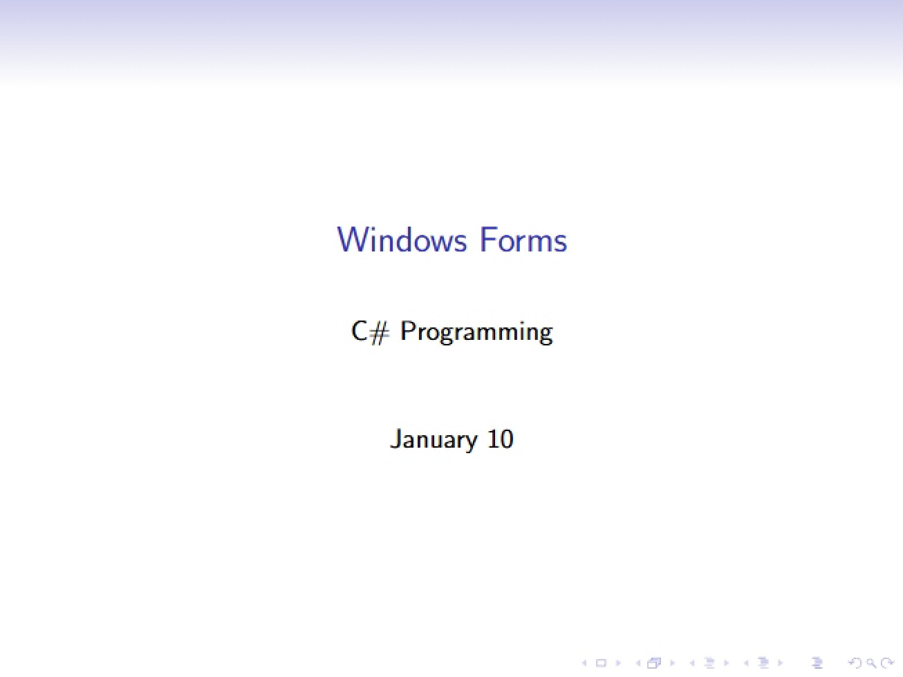 Forms for Windows Applications