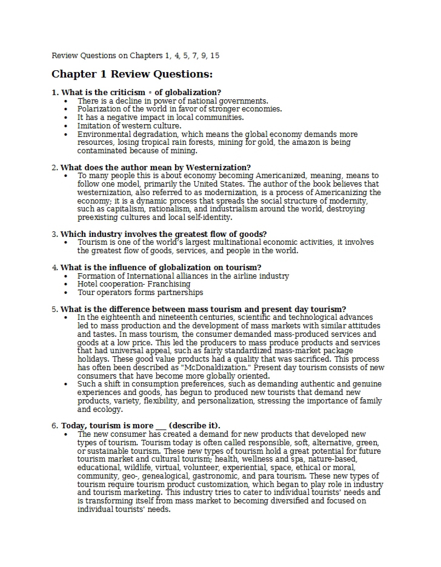 Module One Overview