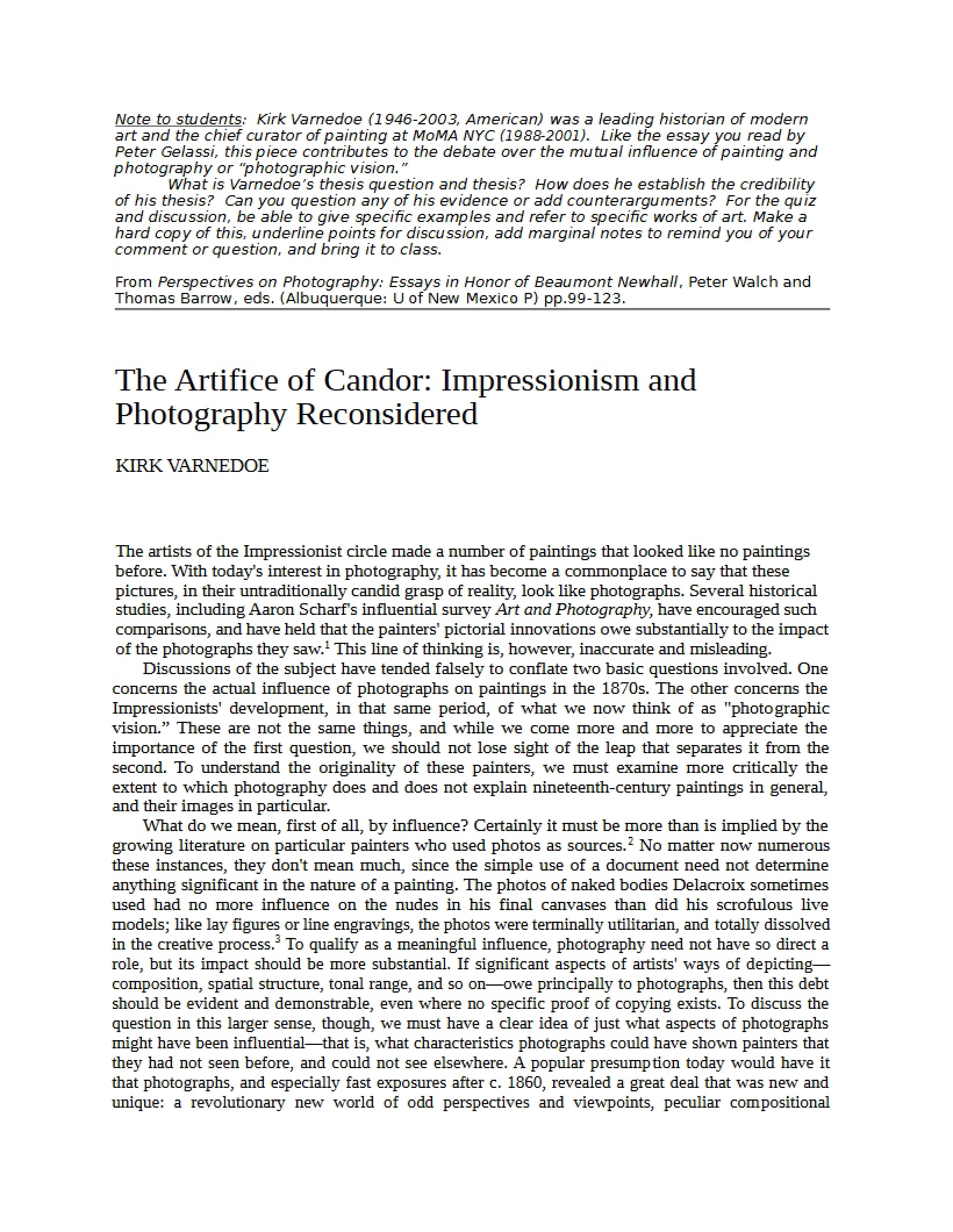 Candor's Artifice