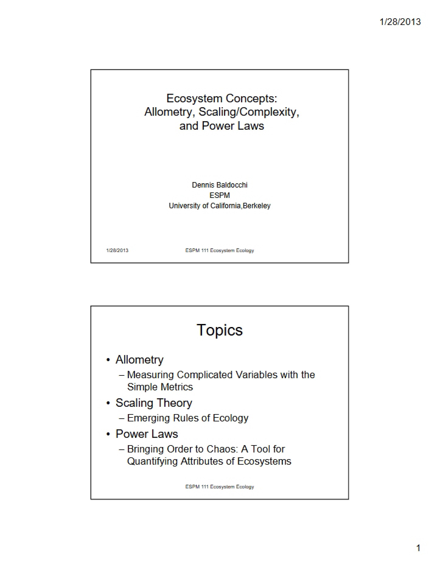 Concepts in Ecosystems