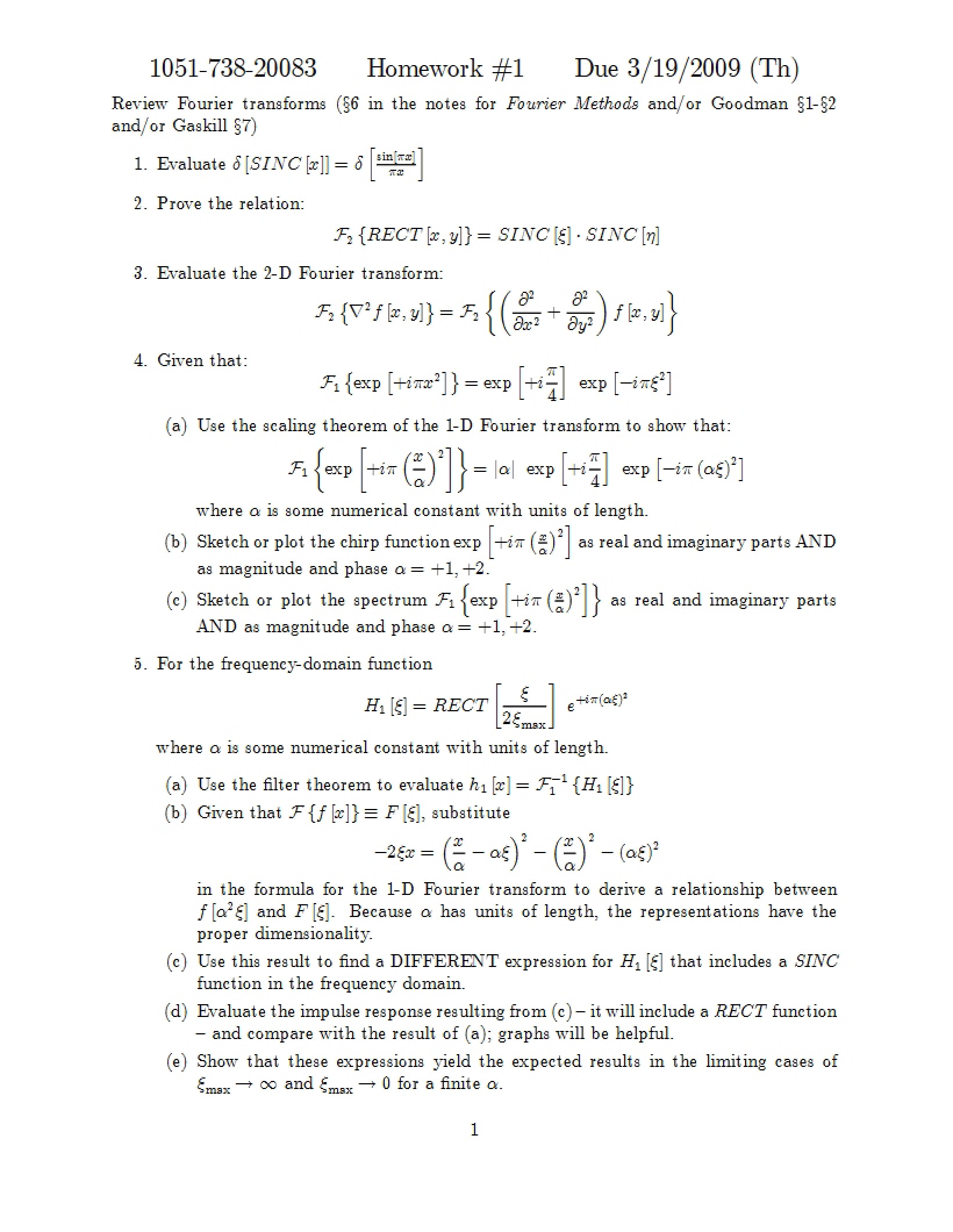 Optical Image Formation Notes