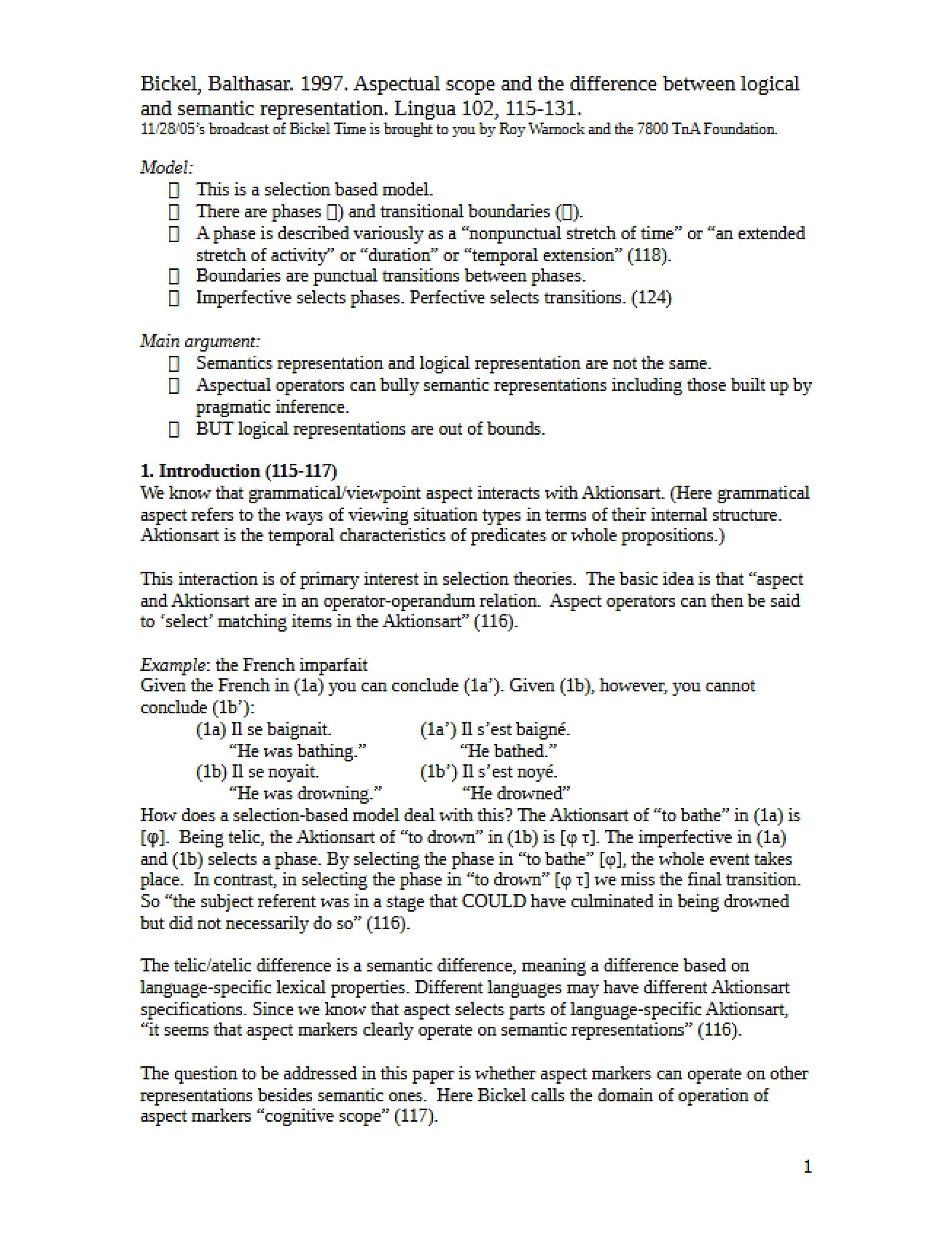 Difference Between Logical and Semantic Representation in Aspectual Scope