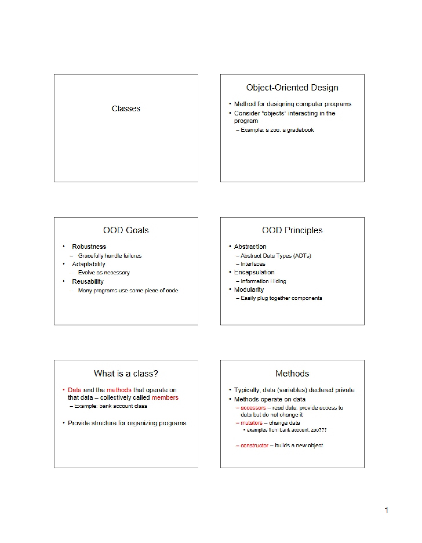 Notes from Lecture - 3 Pages