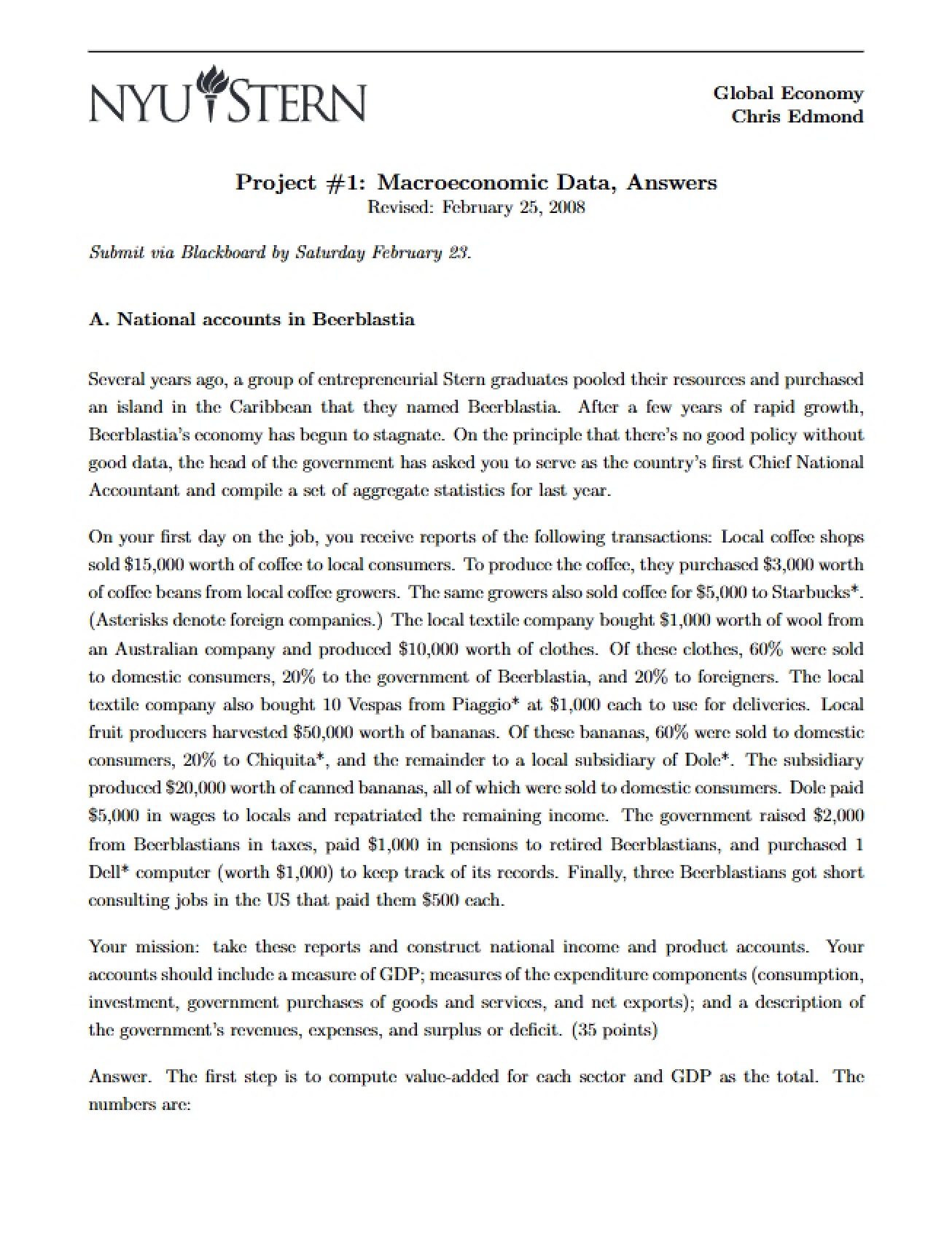 Answers for Macroeconomic Data Project