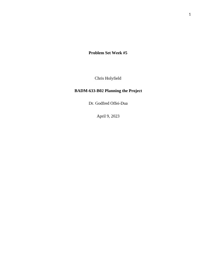 Week 5 Problem Set