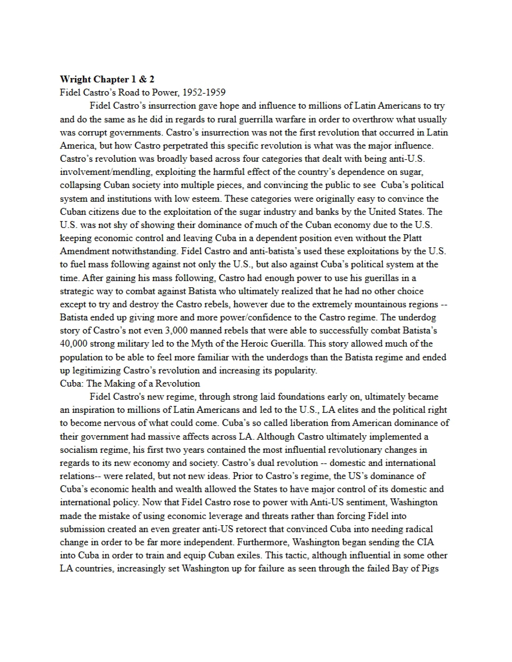 Wright Chapters 1 and 2