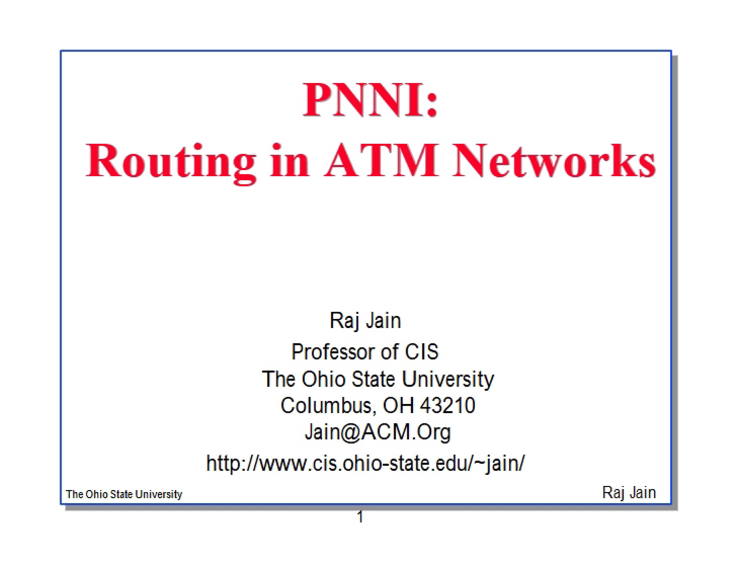 ATM Network Routing