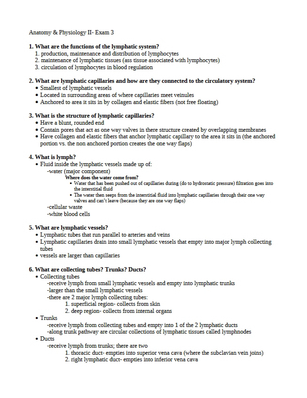 Examination Three