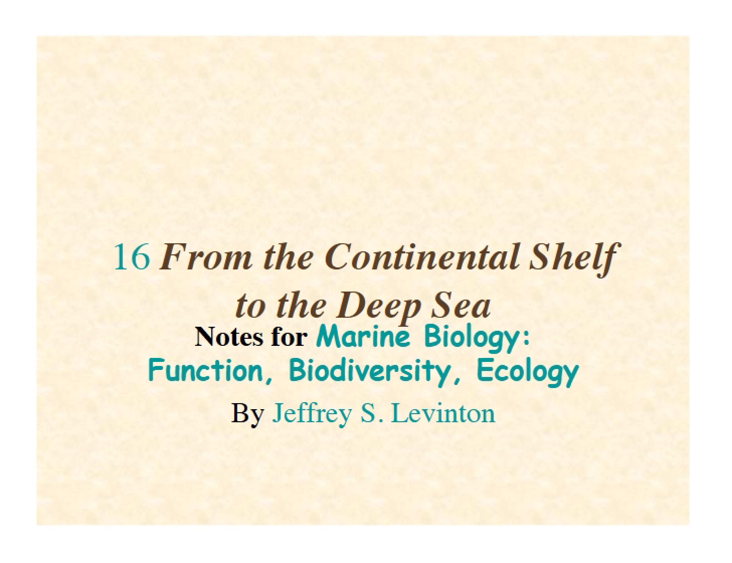 Academic Lecture Notes