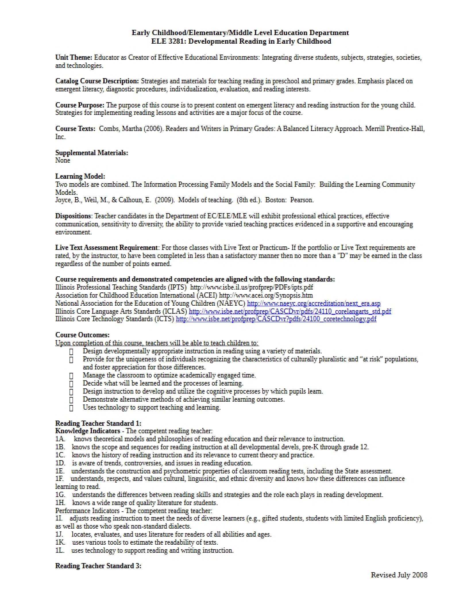 Syllabus - 7 Pages