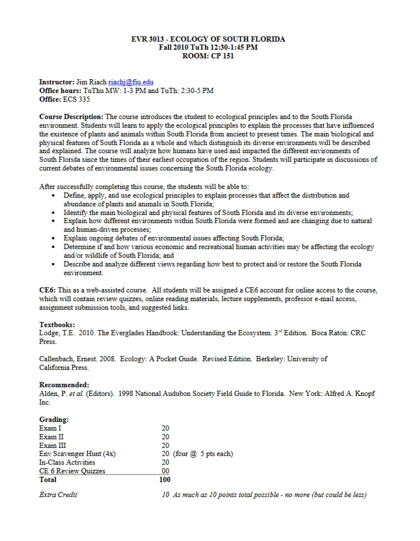 Syllabus Overview
