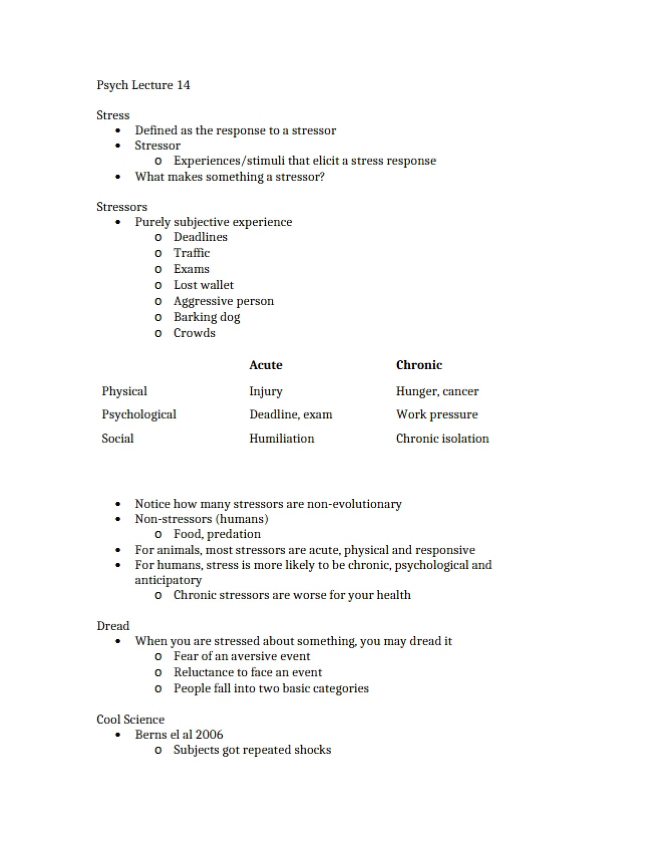 Stress Concepts