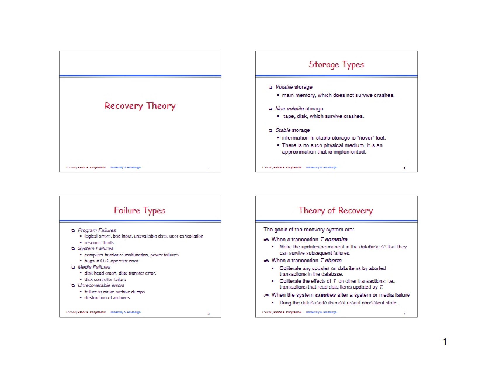 Theory of Recovery