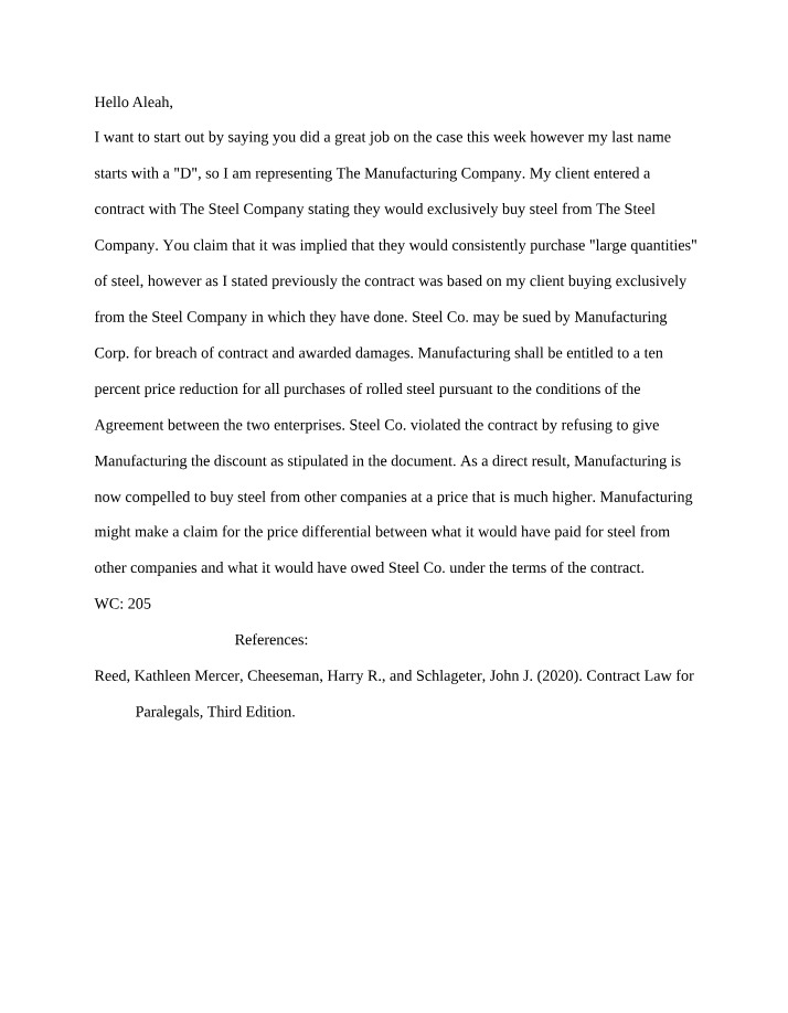 Week 4 - Contracts Reply 1