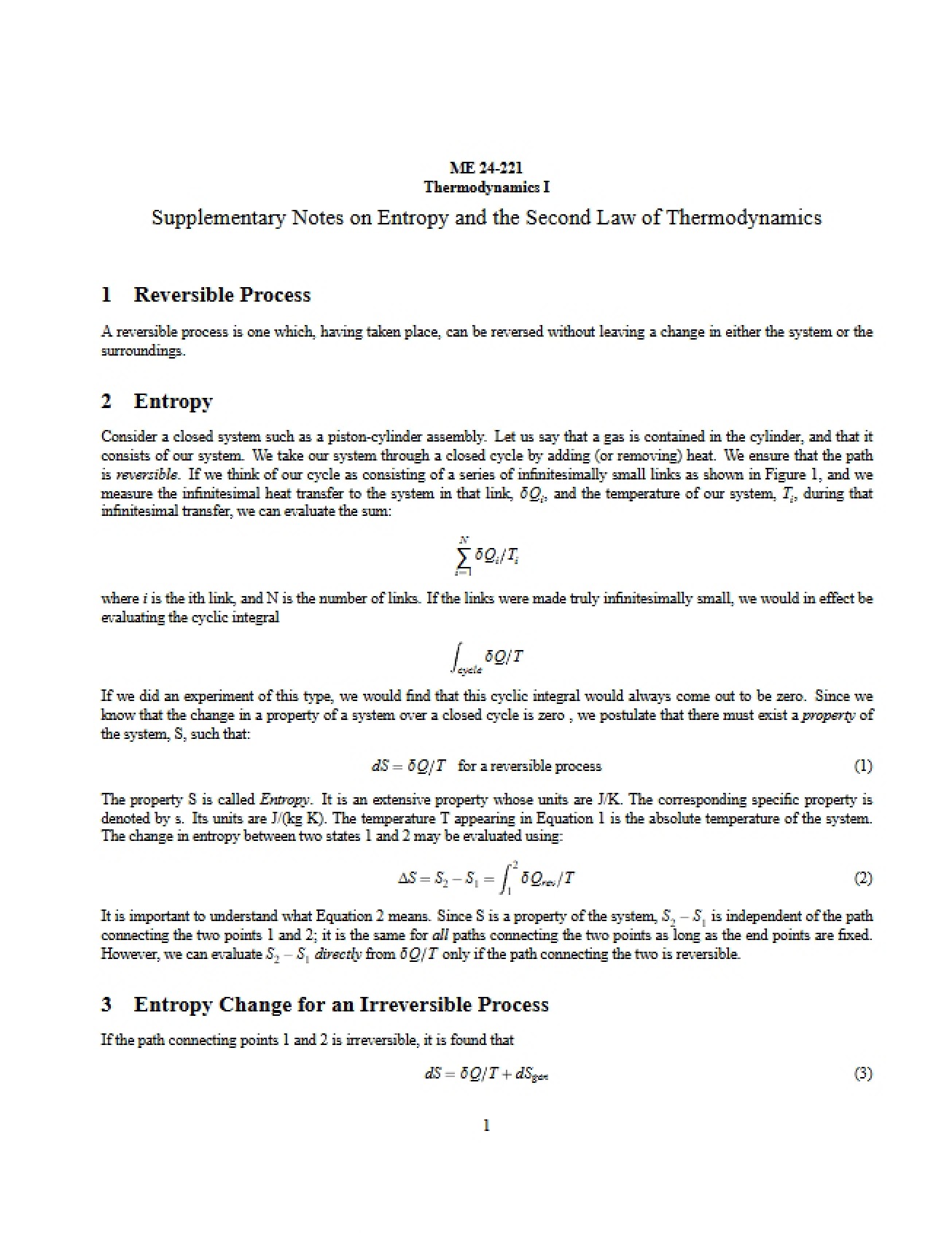 Thermodynamics Notes