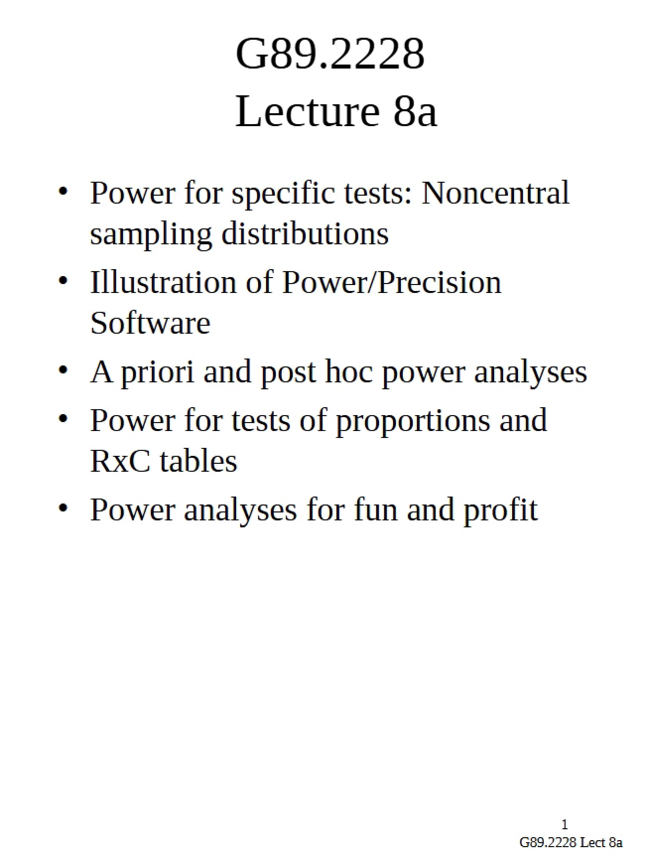Lecture Records for Statistics