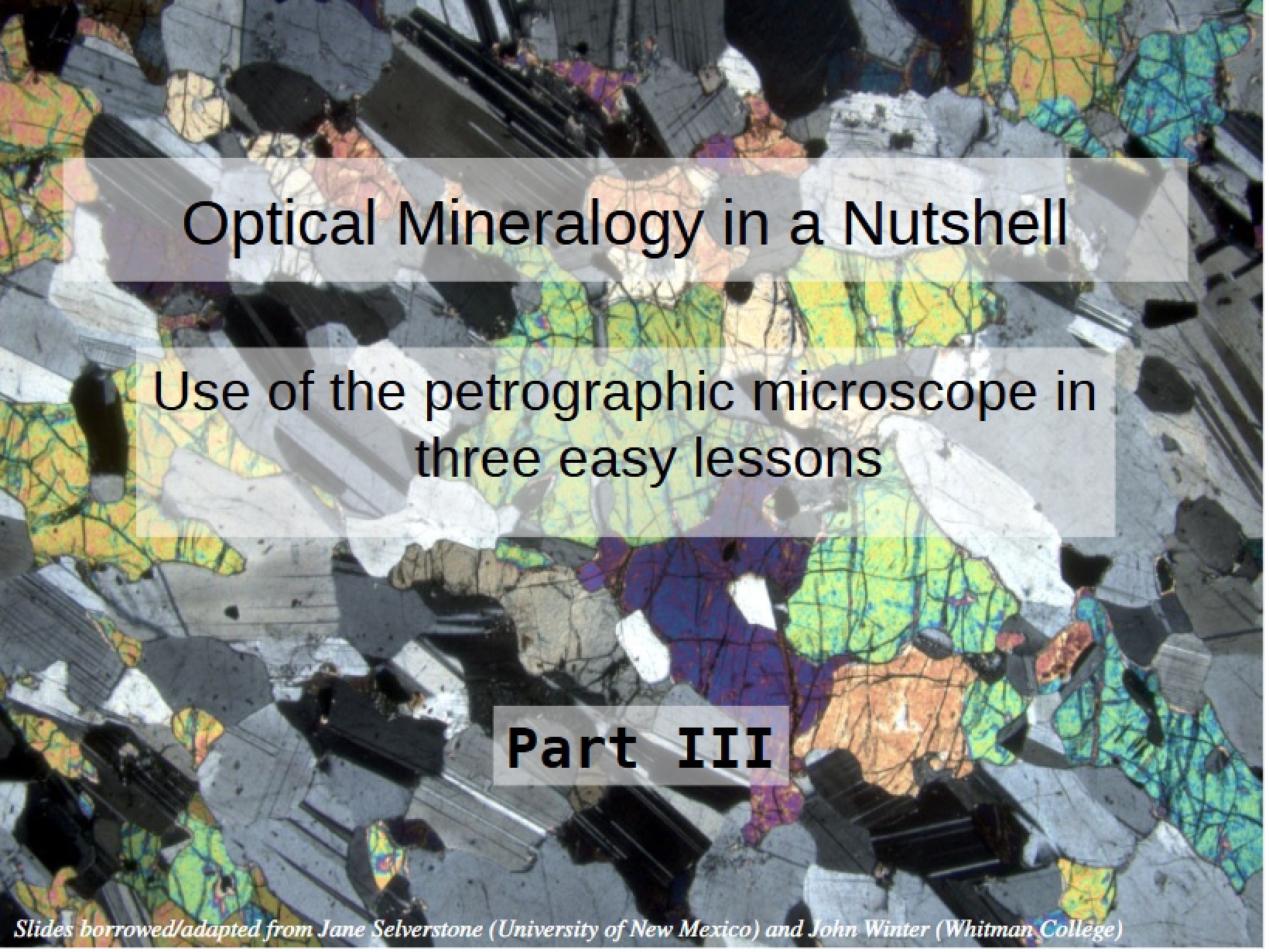 Notes on Mineralogy