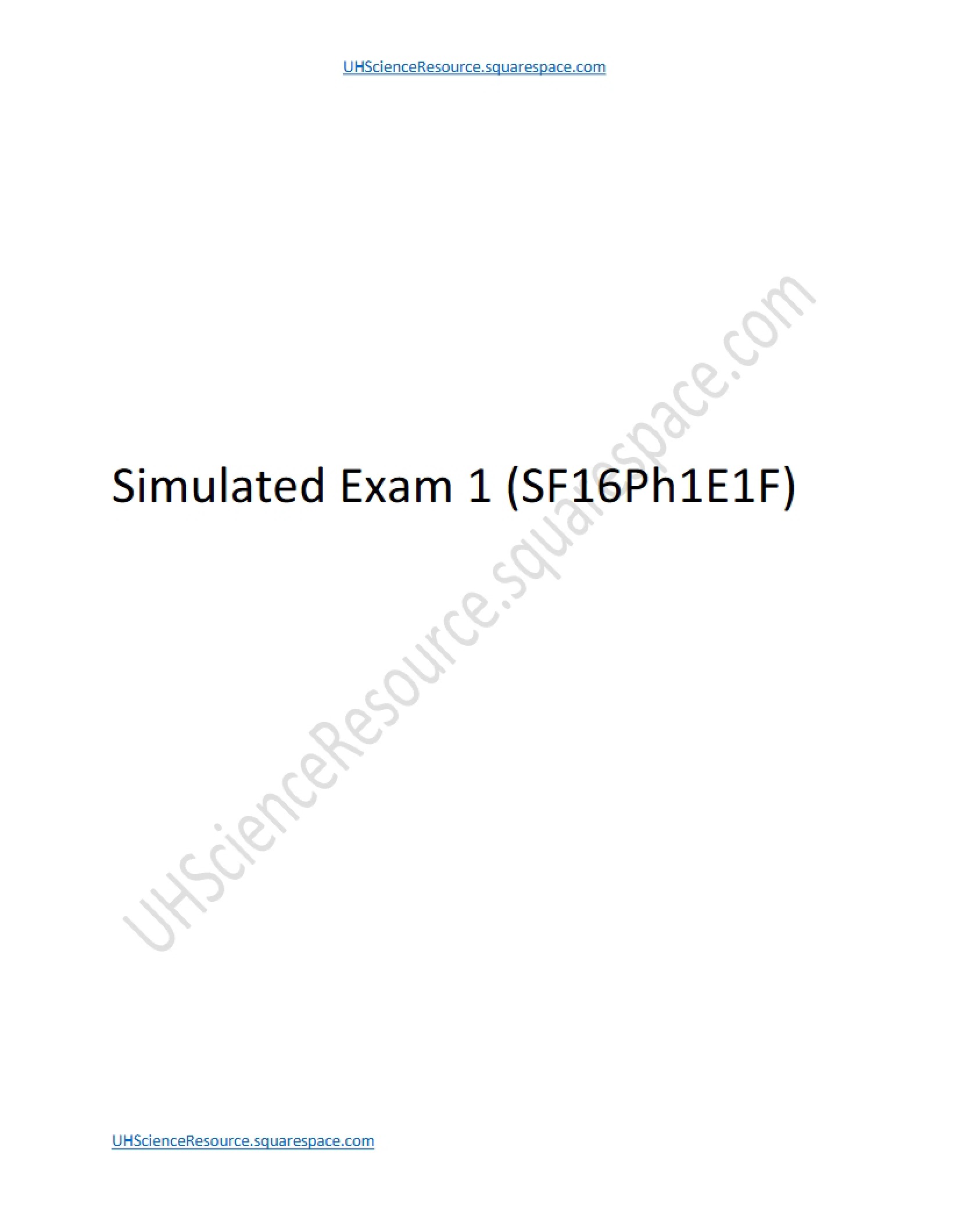 Exam 1 Simulation