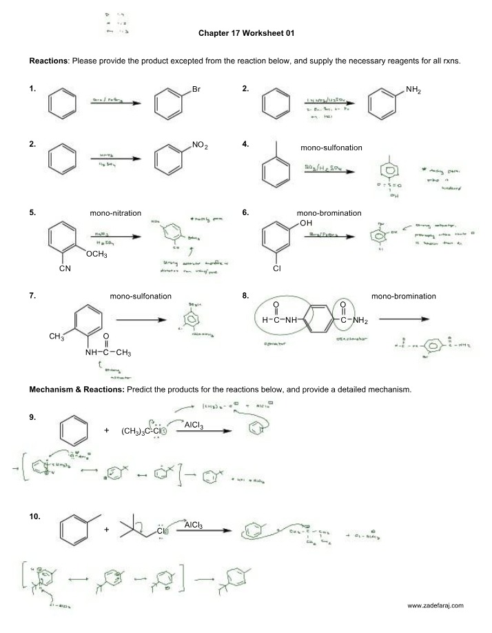 Worksheet 01 for Chapter 17
