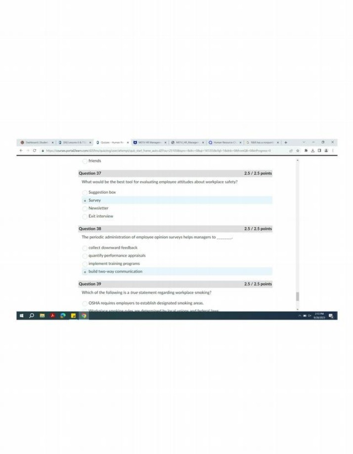 HR Manager Quiz