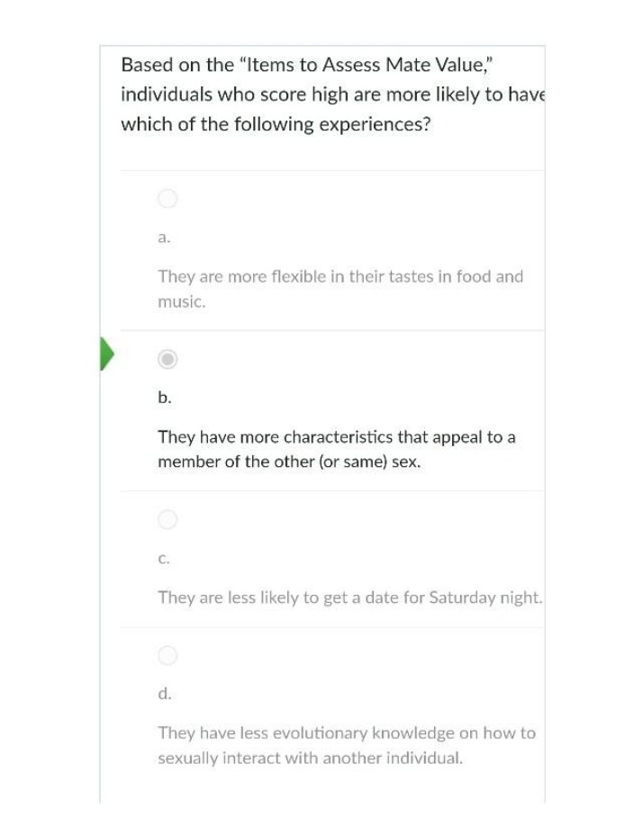 Mate Value Assessment Quiz