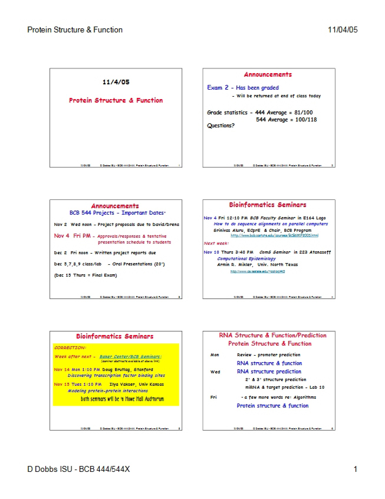 Function and Structure of Proteins