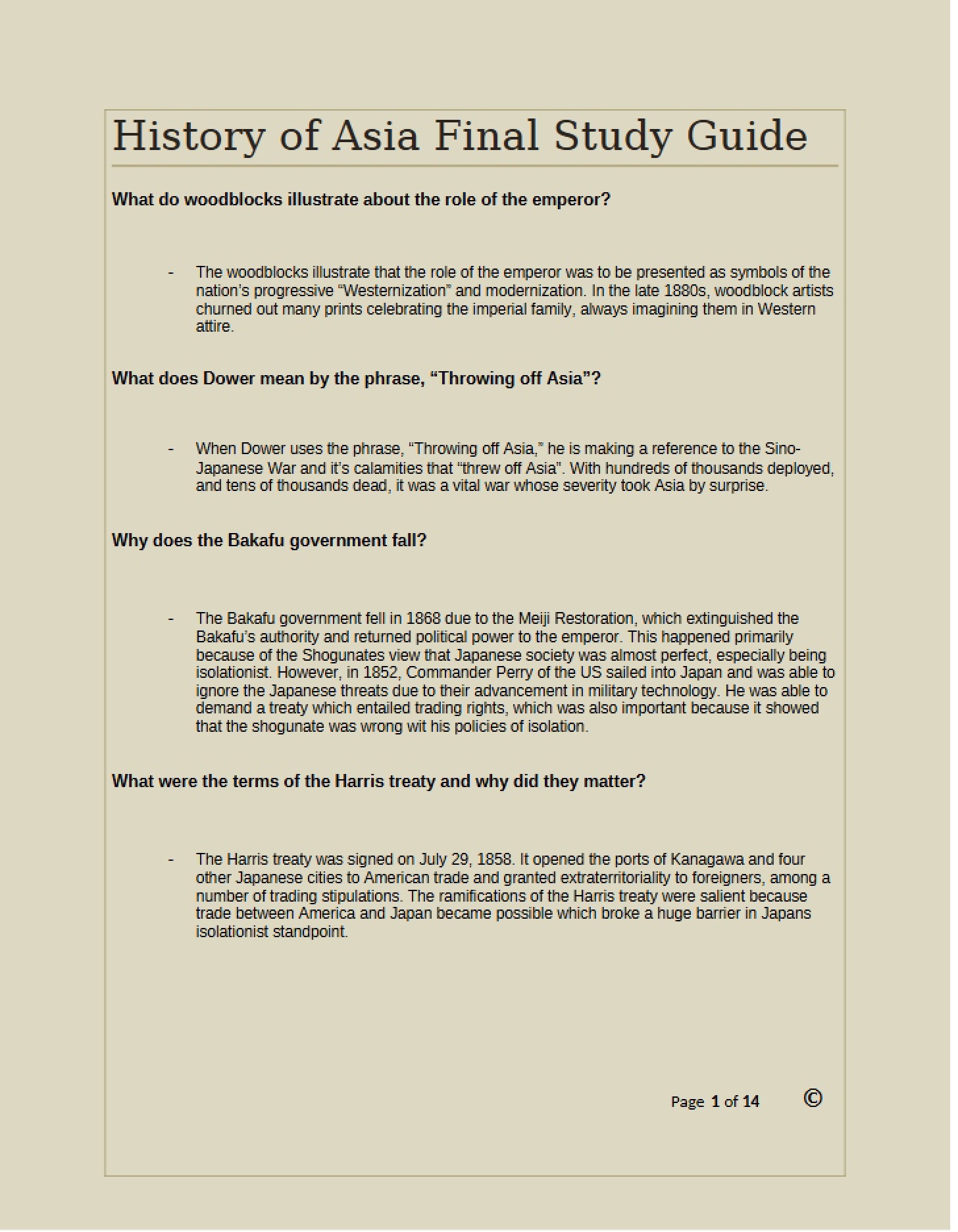 Final Preparation Guide