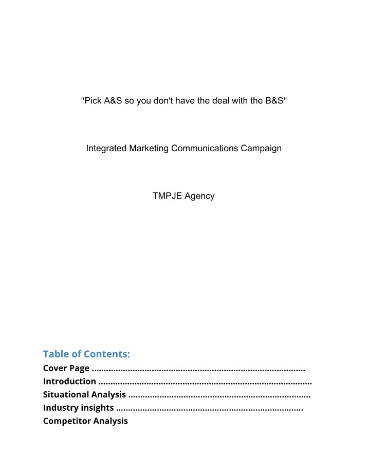 Campaign for Integrated Marketing Communications