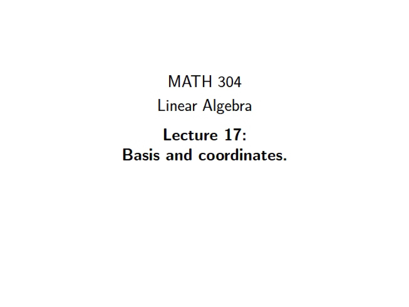 Lecture Two, Part Seven (Web)