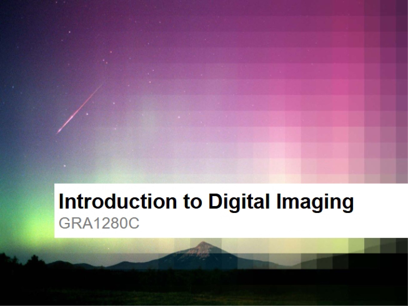 Digital Imaging Introduction