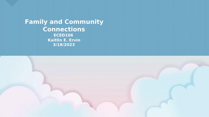 Connections Between Family and Community