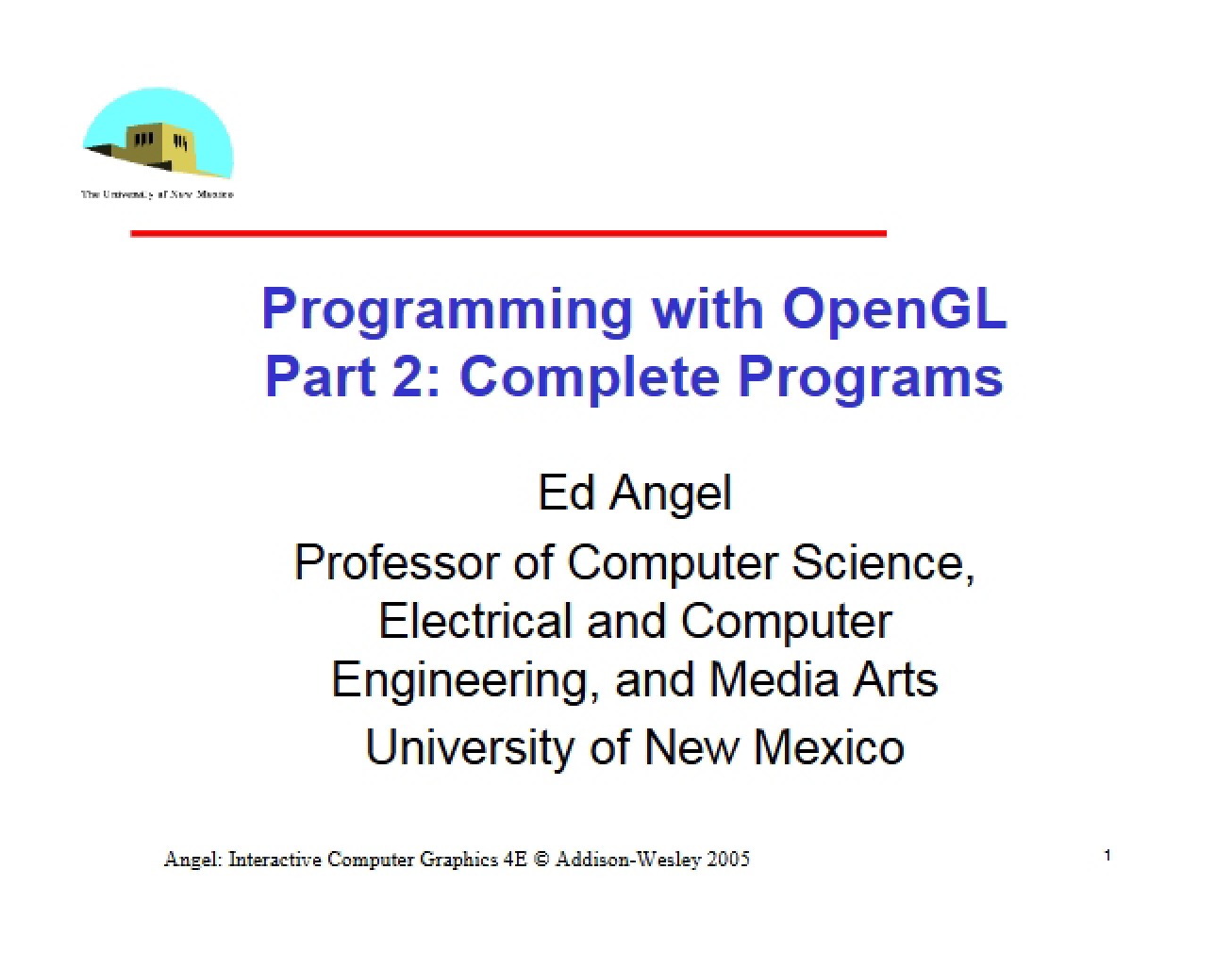 OpenGL Programming Part Two Full Applications