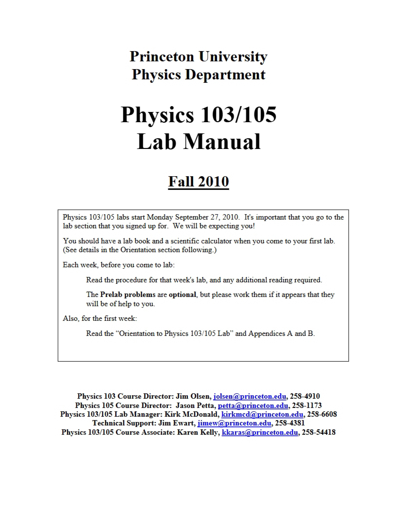 Intro to General Physics I