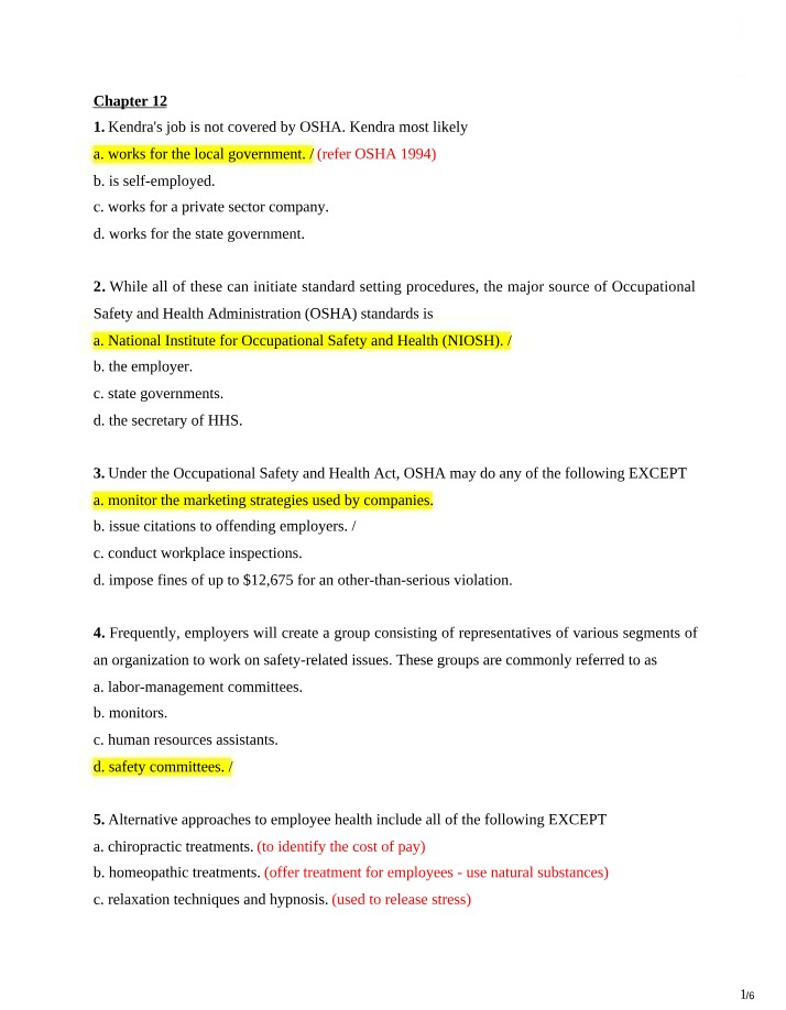 Workplace Safety and OSHA Standards