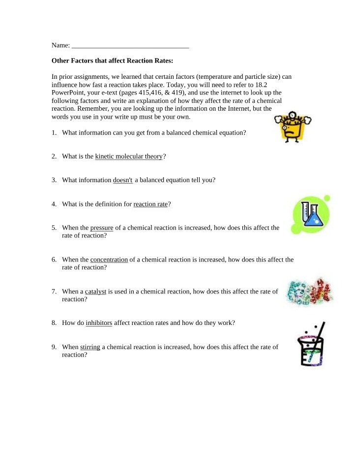 Reaction Rates - Factors Explained and Analyzed