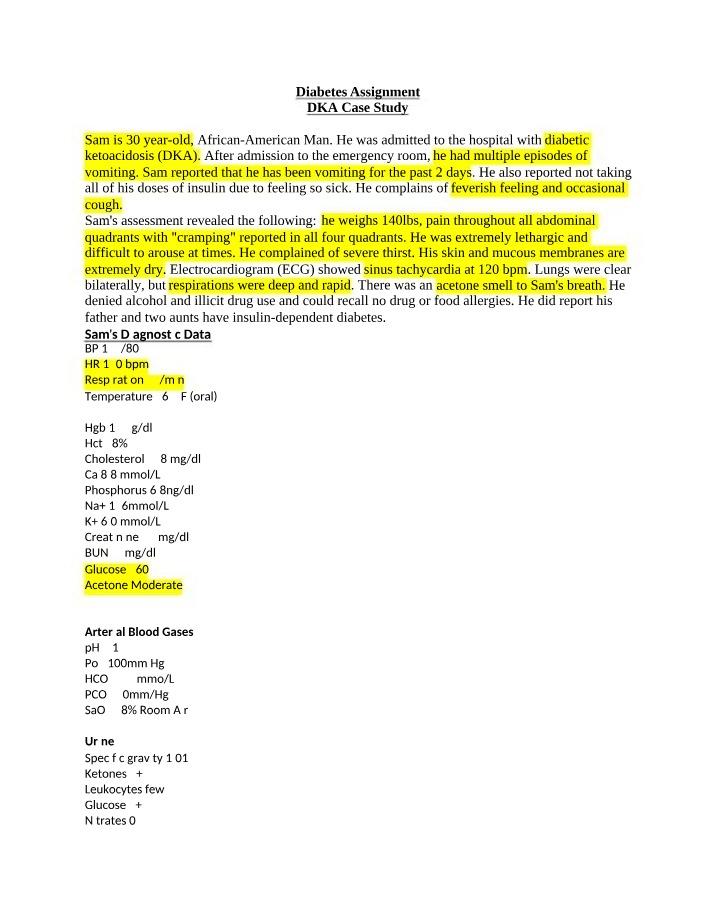 DKA Nursing Case Study