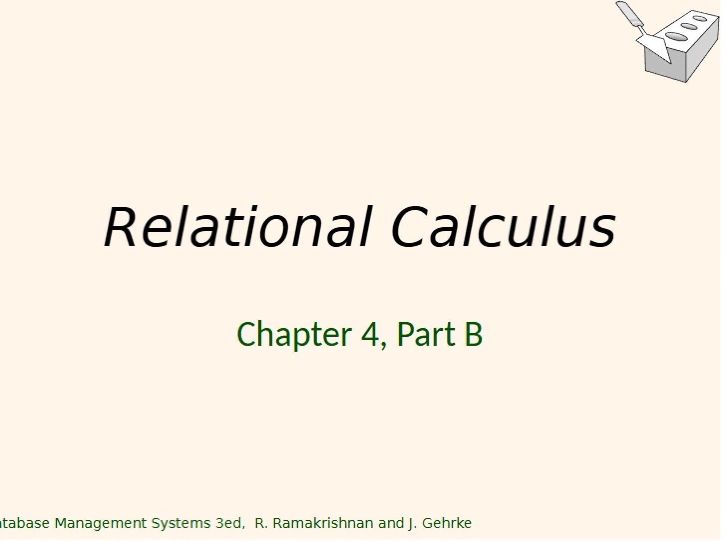Calculus Relational