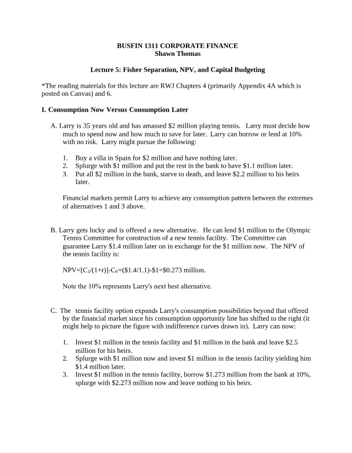 Notes - Lecture 5