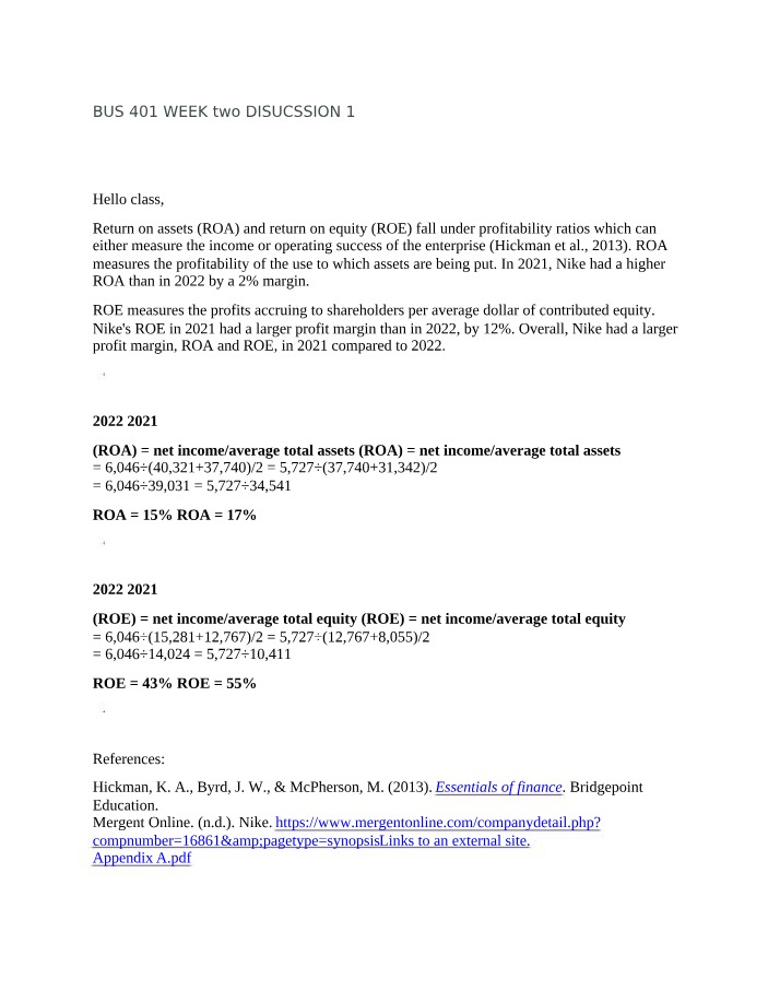 Return on Assets (ROA) and Return on Equity (ROE) Explained