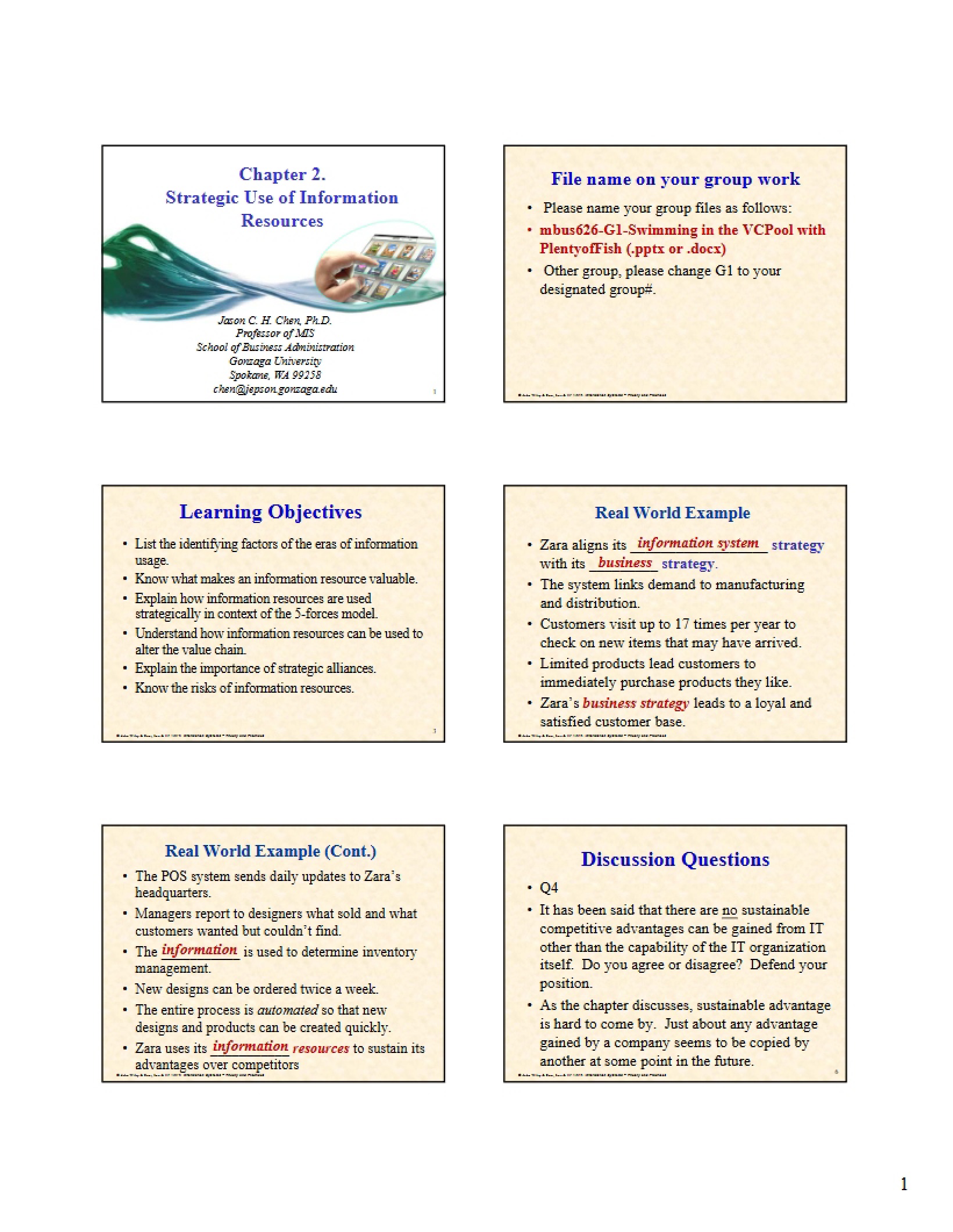 Using Information Resources Strategically