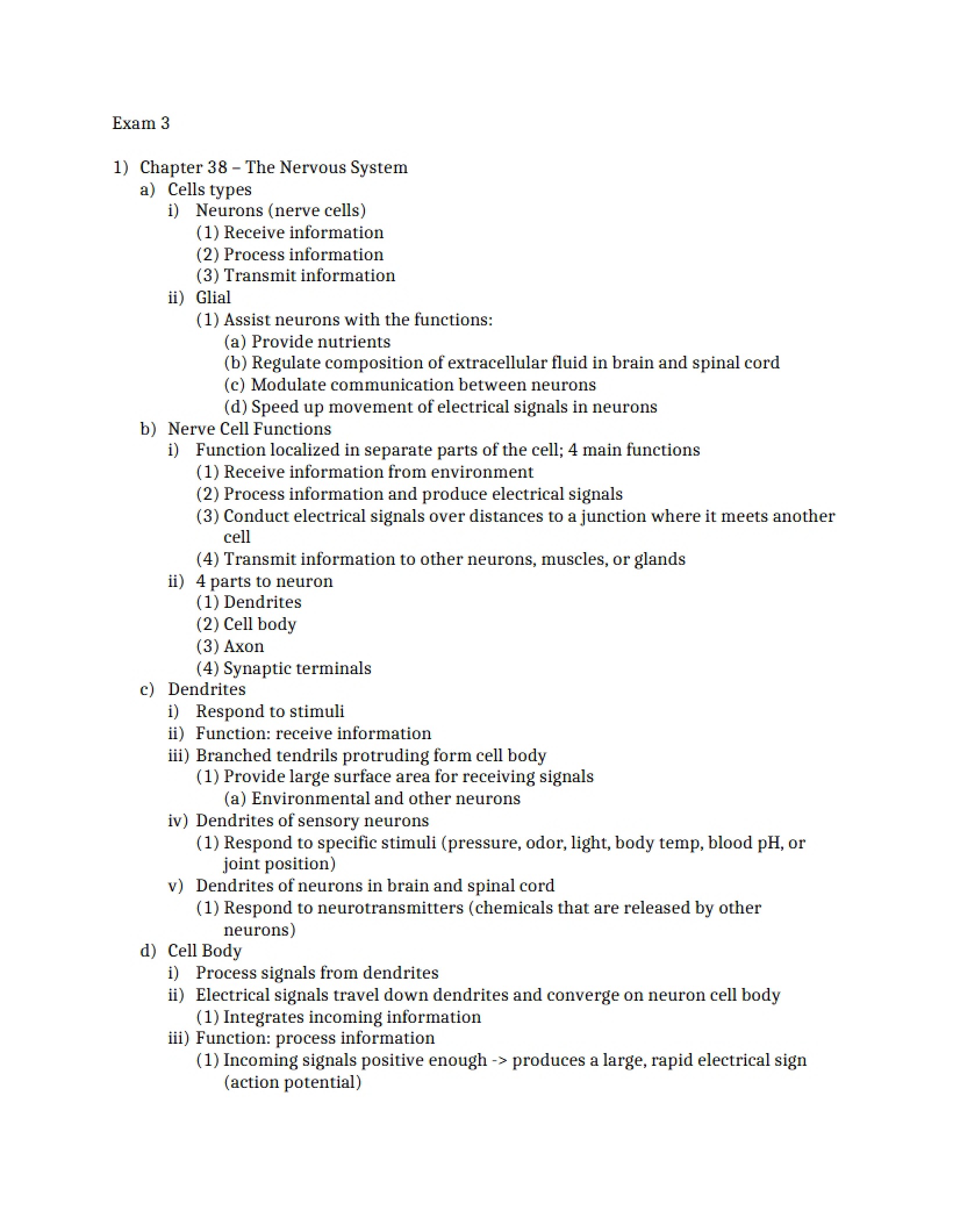 Examination Three