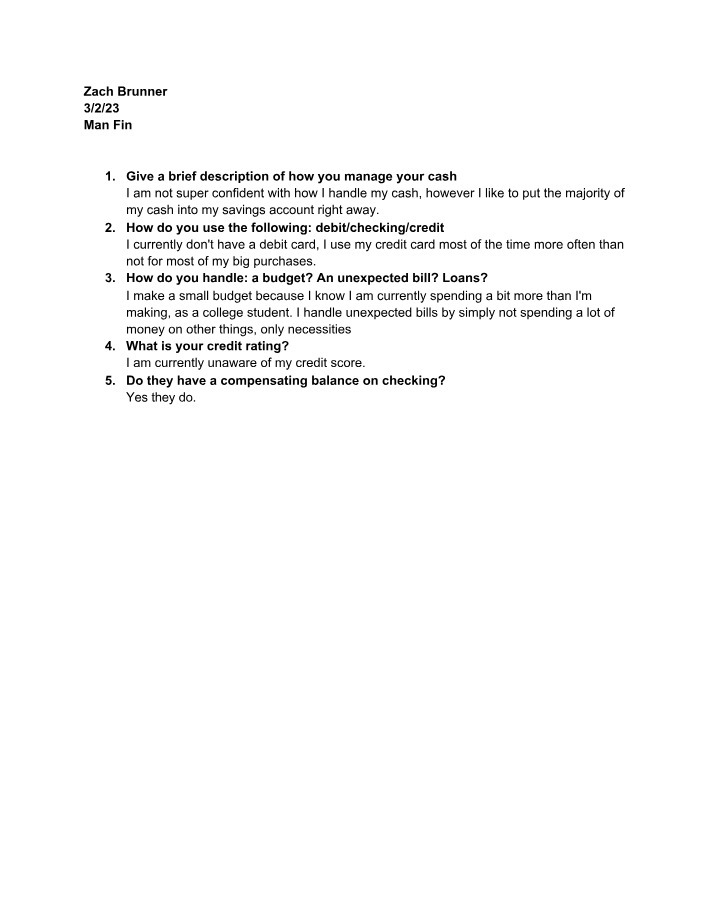 Managerial Finance Assignment Answers
