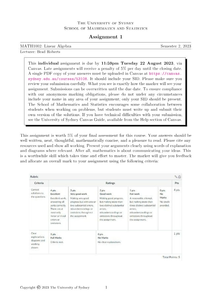 MATH1002 Assignment 1 Part A