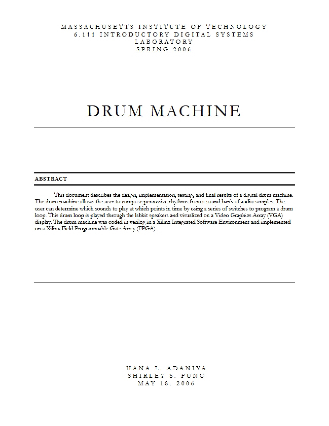 Digital Drum Machine