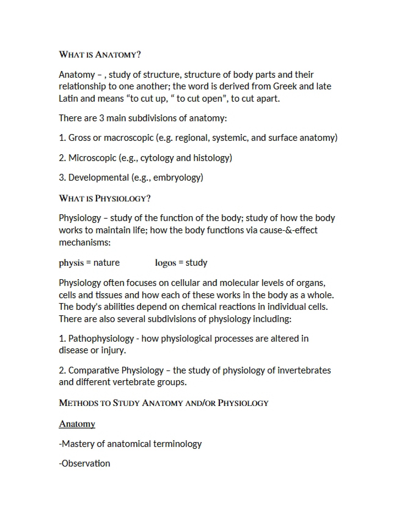Anatomy Study Material