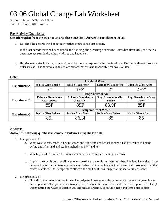 03.06 Worksheet - Global Change Lab