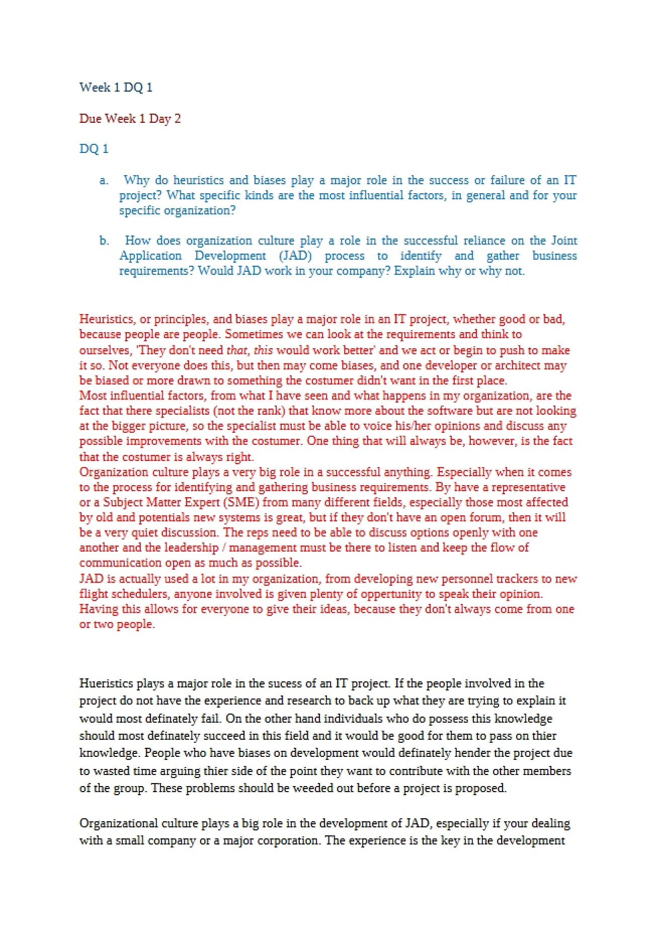 Discussion Question 1 for Week 1