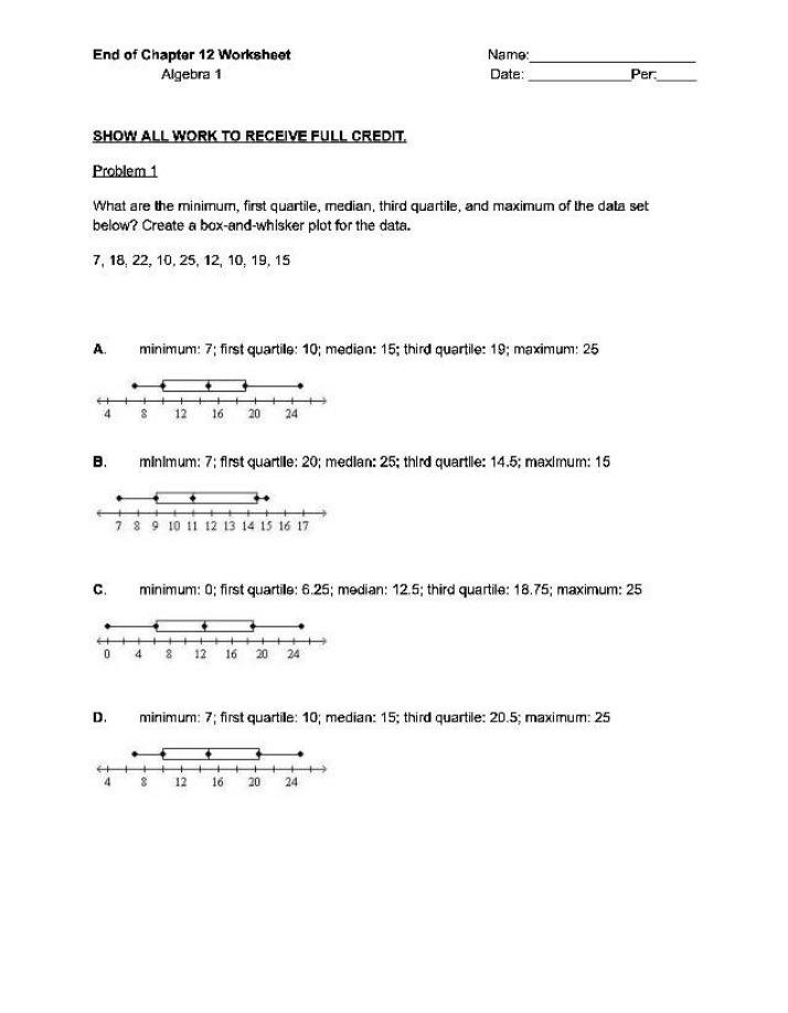 Chapter 12 Worksheet - Part 2